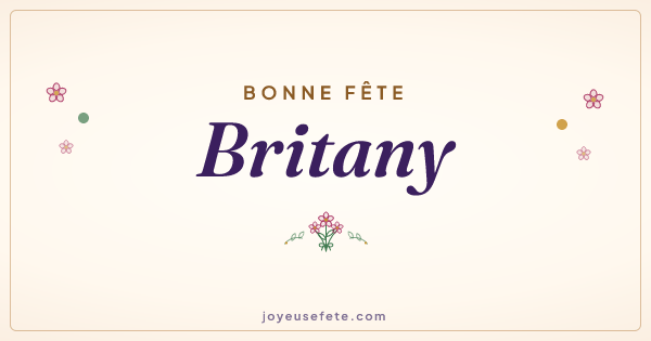 Image « Bonne fête Britany » au format large