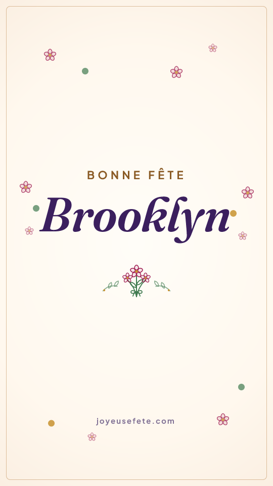 Image « Bonne fête Brooklyn » au format story