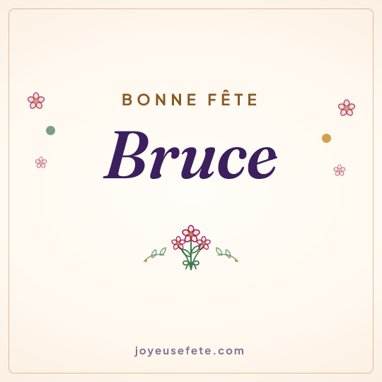Image carrée « Bonne fête Bruce » pour WhatsApp