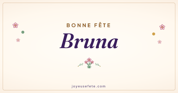 Image « Bonne fête Bruna » au format large