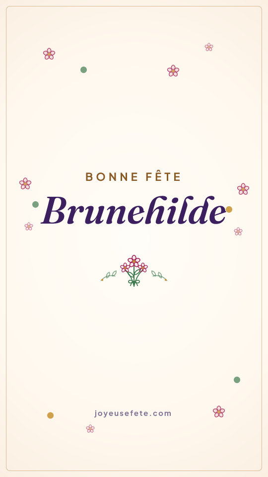Image « Bonne fête Brunehilde » au format story