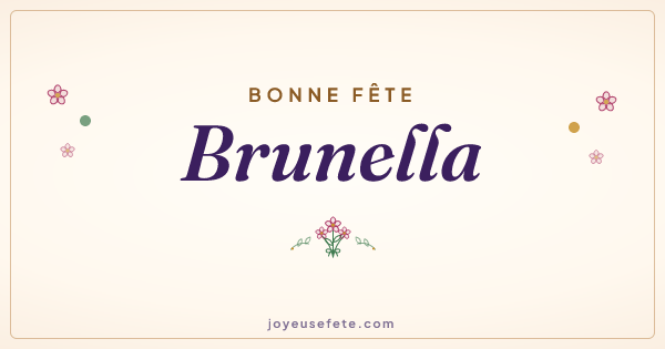 Image « Bonne fête Brunella » au format large