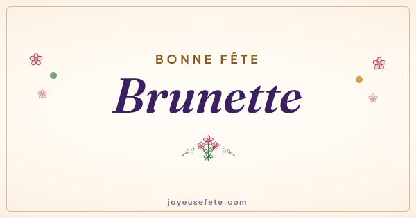 Image « Bonne fête Brunette » au format large