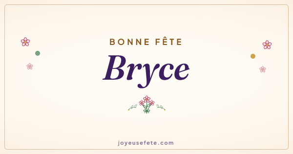 Image « Bonne fête Bryce » au format large