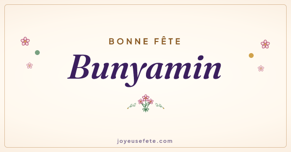 Image « Bonne fête Bunyamin » au format large