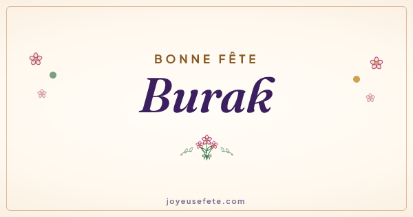 Image « Bonne fête Burak » au format large