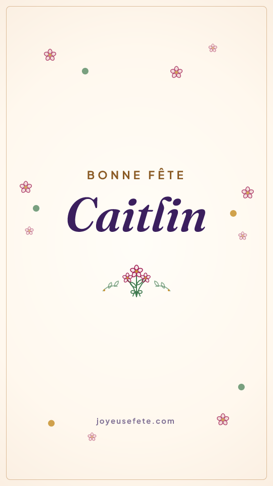 Image « Bonne fête Caitlin » au format story