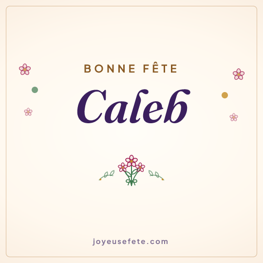 Image carrée « Bonne fête Caleb » pour WhatsApp