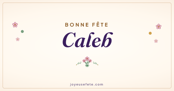 Image « Bonne fête Caleb » au format large