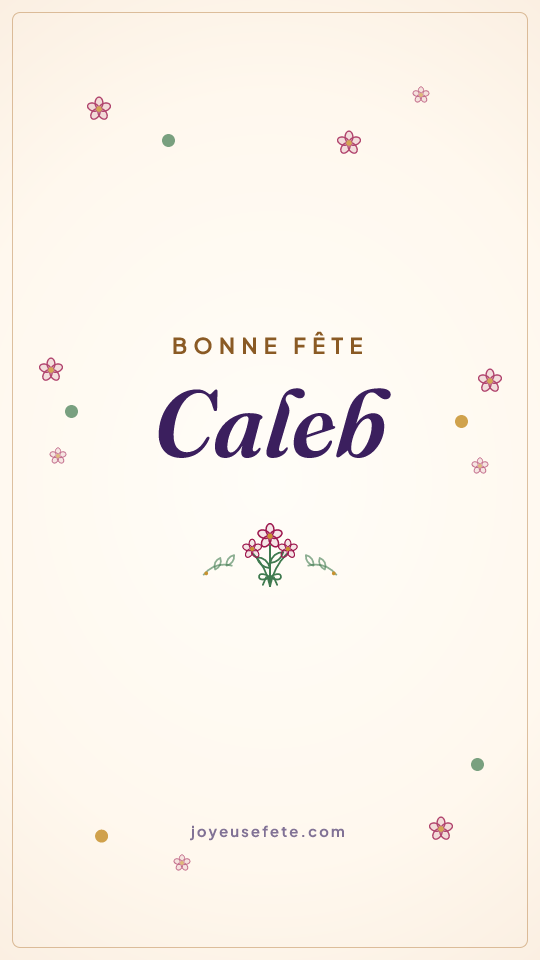 Image « Bonne fête Caleb » au format story