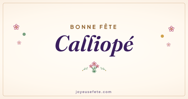 Image « Bonne fête Calliopé » au format large