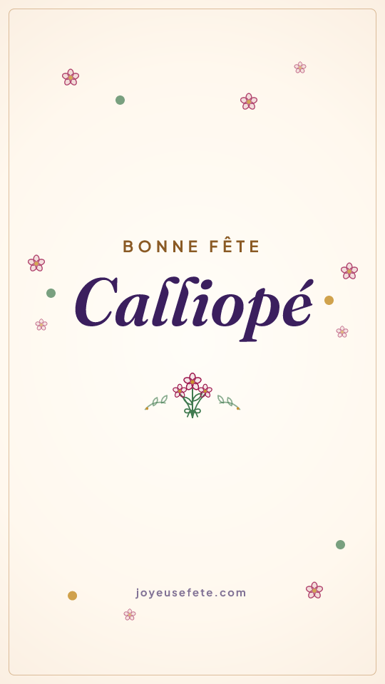 Image « Bonne fête Calliopé » au format story