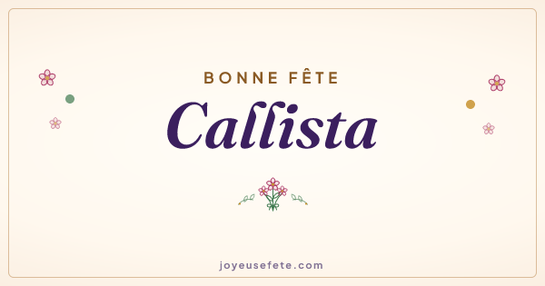 Image « Bonne fête Callista » au format large
