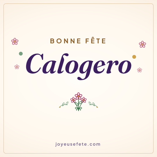 Image carrée « Bonne fête Calogero » pour WhatsApp