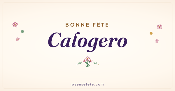 Image « Bonne fête Calogero » au format large