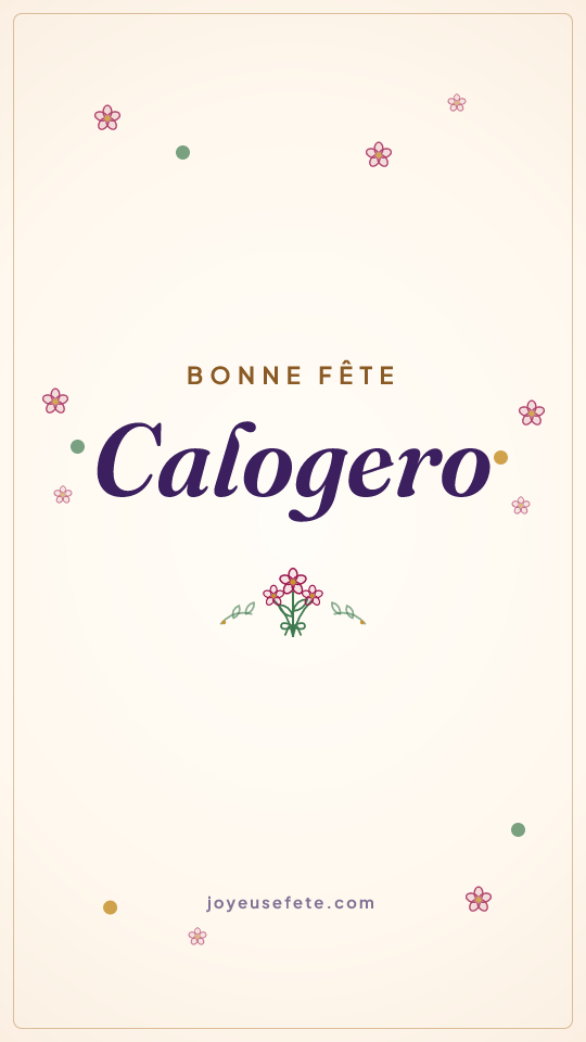Image « Bonne fête Calogero » au format story