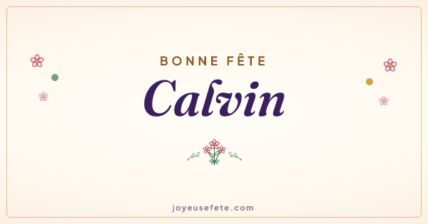 Image « Bonne fête Calvin » au format large