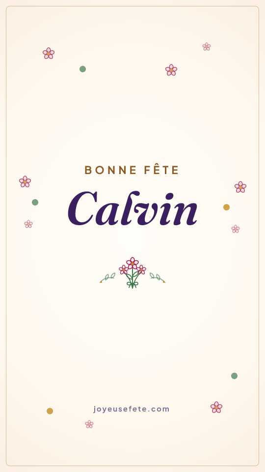 Image « Bonne fête Calvin » au format story