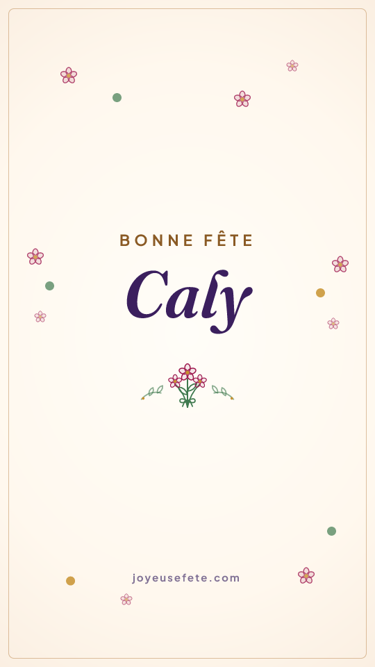 Image « Bonne fête Caly » au format story