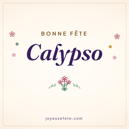 Image carrée « Bonne fête Calypso » pour WhatsApp