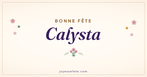 Image « Bonne fête Calysta » au format large