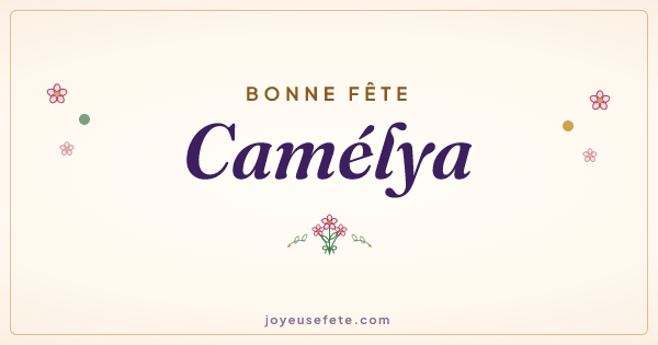 Image « Bonne fête Camélya » au format large