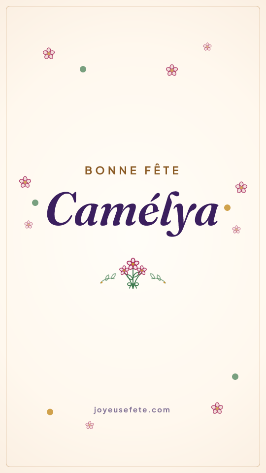 Image « Bonne fête Camélya » au format story