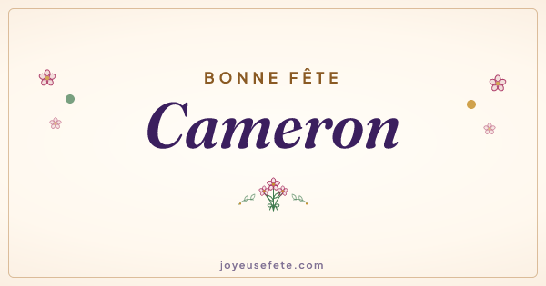 Image « Bonne fête Cameron » au format large