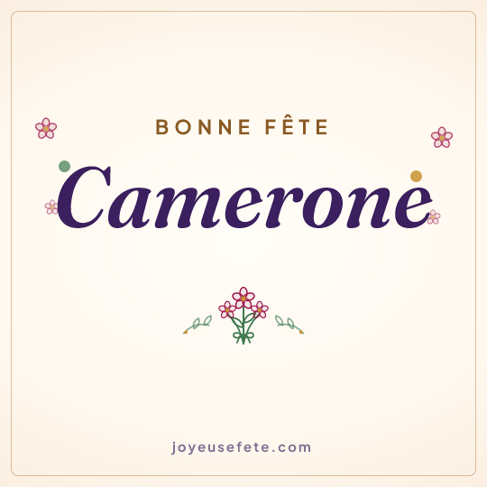 Image carrée « Bonne fête Camerone » pour WhatsApp