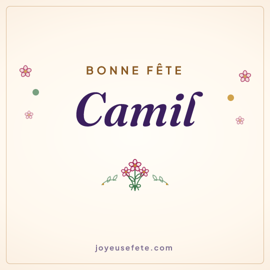 Image carrée « Bonne fête Camil » pour WhatsApp