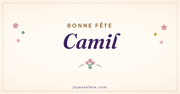 Image « Bonne fête Camil » au format large