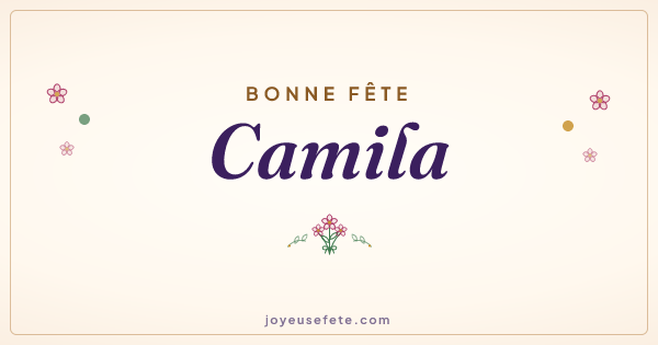 Image « Bonne fête Camila » au format large