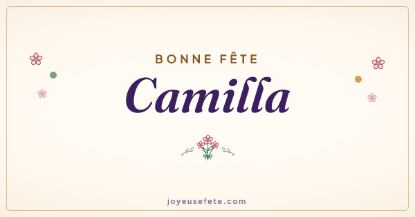 Image « Bonne fête Camilla » au format large