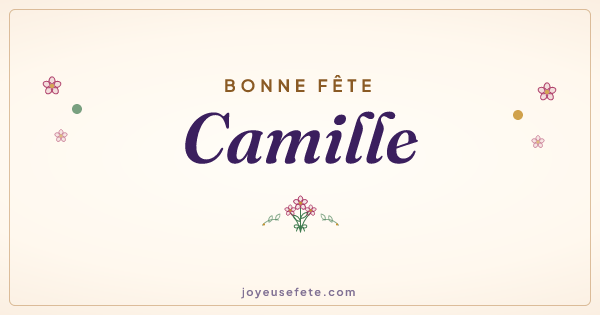 Image « Bonne fête Camille » au format large