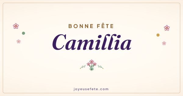 Image « Bonne fête Camillia » au format large