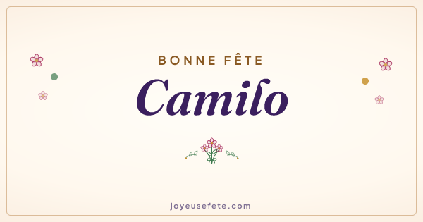 Image « Bonne fête Camilo » au format large