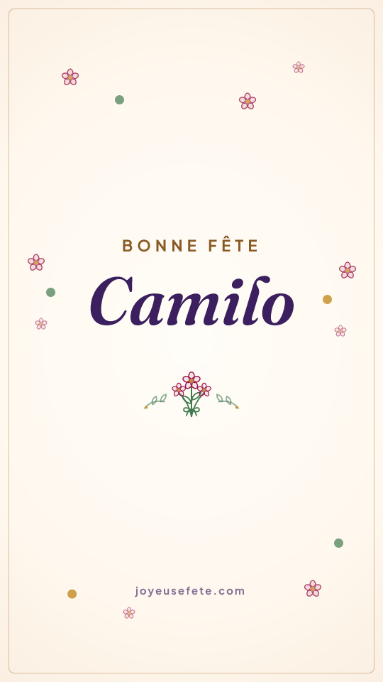 Image « Bonne fête Camilo » au format story