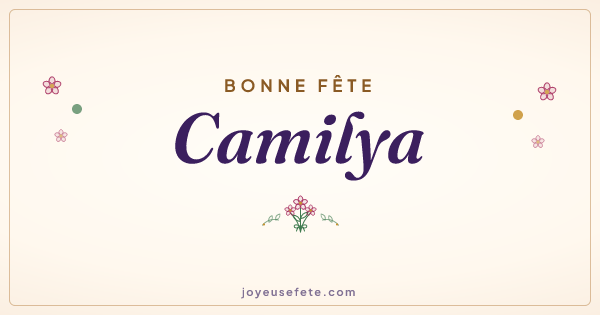Image « Bonne fête Camilya » au format large