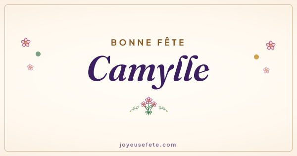 Image « Bonne fête Camylle » au format large