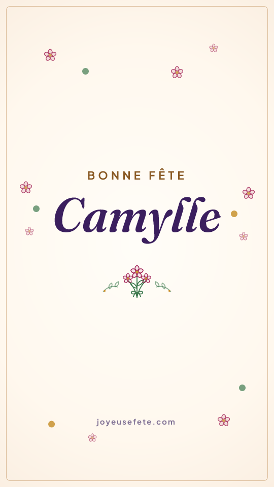 Image « Bonne fête Camylle » au format story