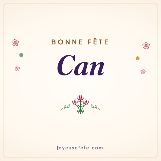 Image carrée « Bonne fête Can » pour WhatsApp
