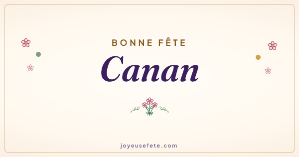 Image « Bonne fête Canan » au format large