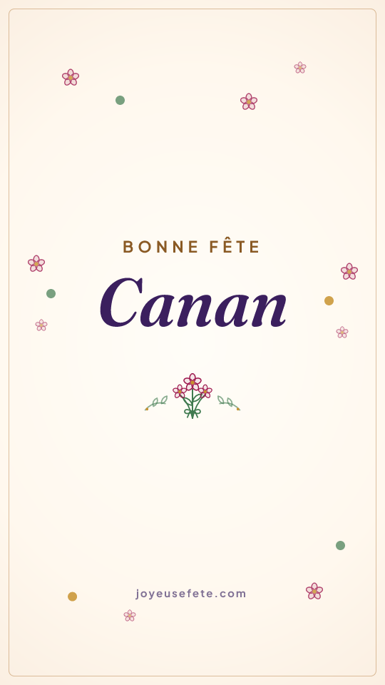 Image « Bonne fête Canan » au format story