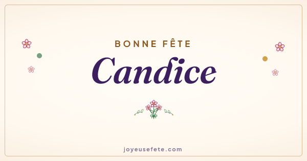 Image « Bonne fête Candice » au format large