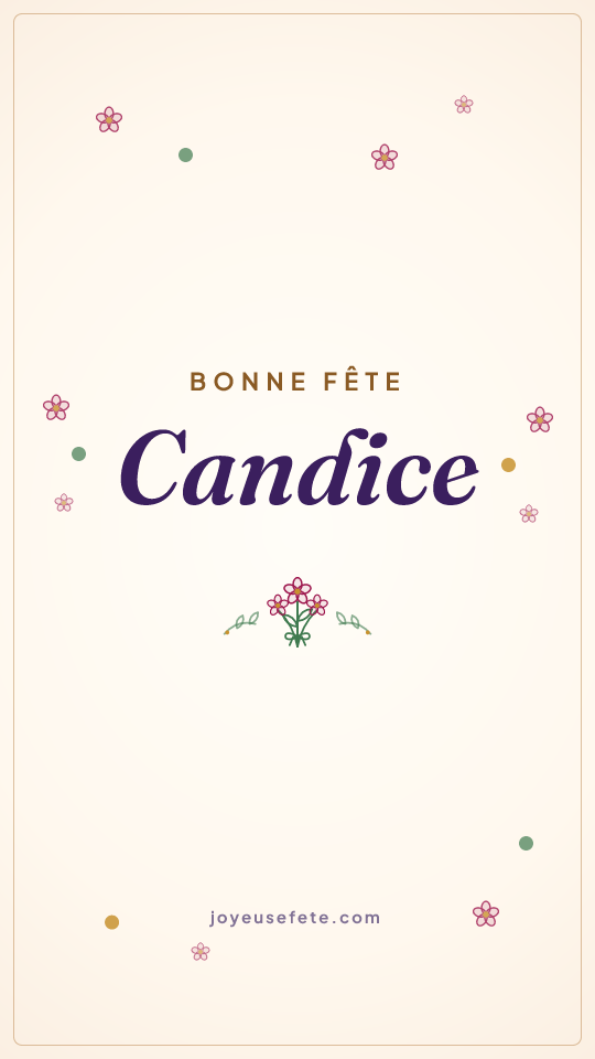 Image « Bonne fête Candice » au format story
