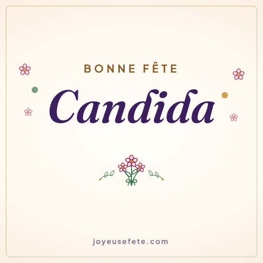 Image carrée « Bonne fête Candida » pour WhatsApp