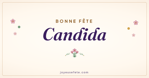 Image « Bonne fête Candida » au format large