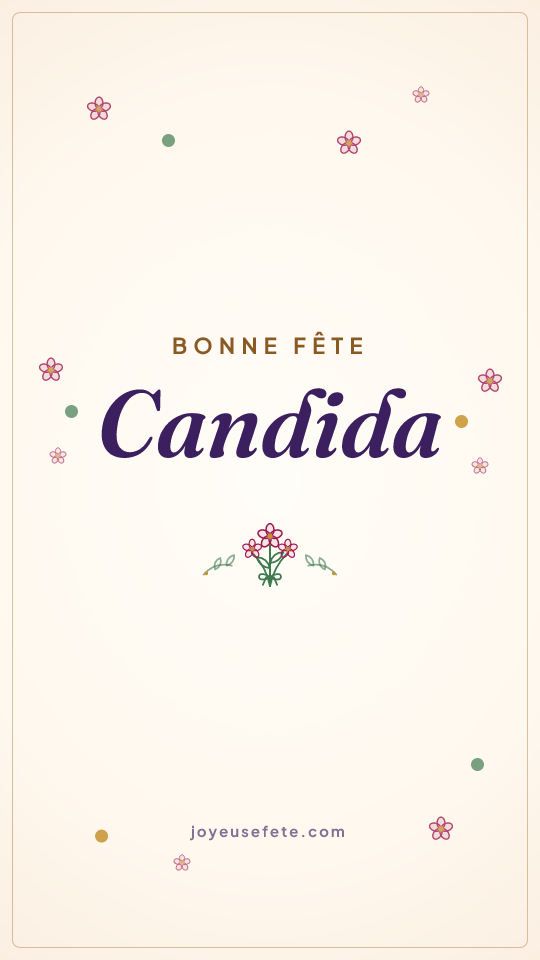 Image « Bonne fête Candida » au format story