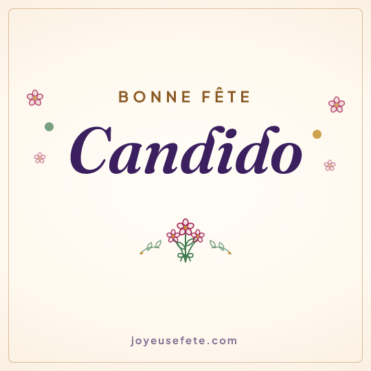 Image carrée « Bonne fête Candido » pour WhatsApp