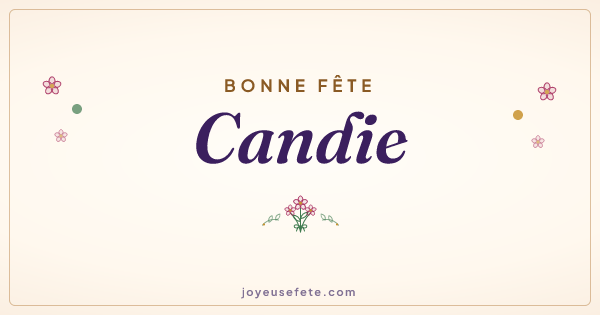 Image « Bonne fête Candie » au format large